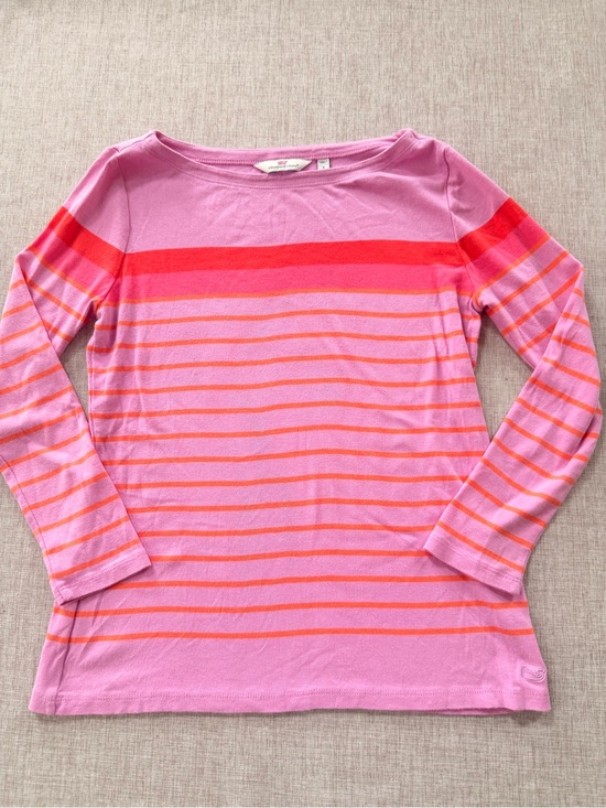 Vineyard Vines Tops - Vineyard Vines Shirt Womens Small pink stripe preppy Breton long sleeve classic